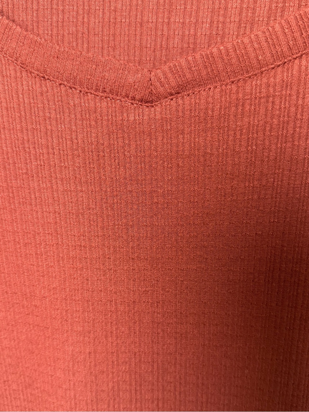 LC Lauren Conrad Ribbed Puff Sleeve Top Rust Cottagecore Romantic L - Picture 6 of 8